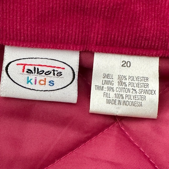Talbots Kids Size 20 Pink Quilted Jacket - Picture 5 of 5